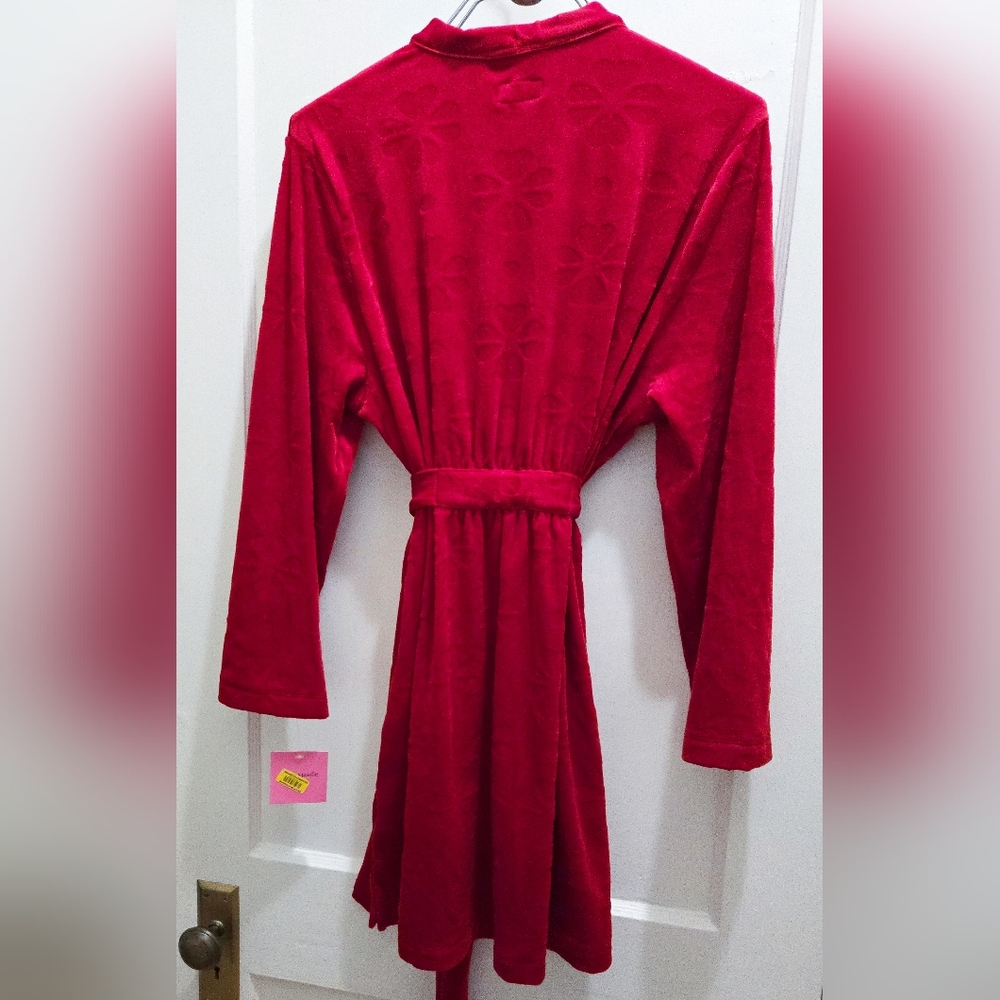 Kate Spade Plush Red Robe - Picture 4 of 6
